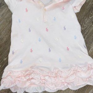 Ralph Lauren Toddler Girl Pink Collared T-shirt Dress